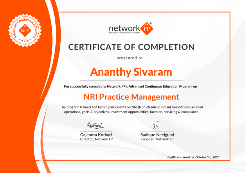 NRI Financial Planning Certificate